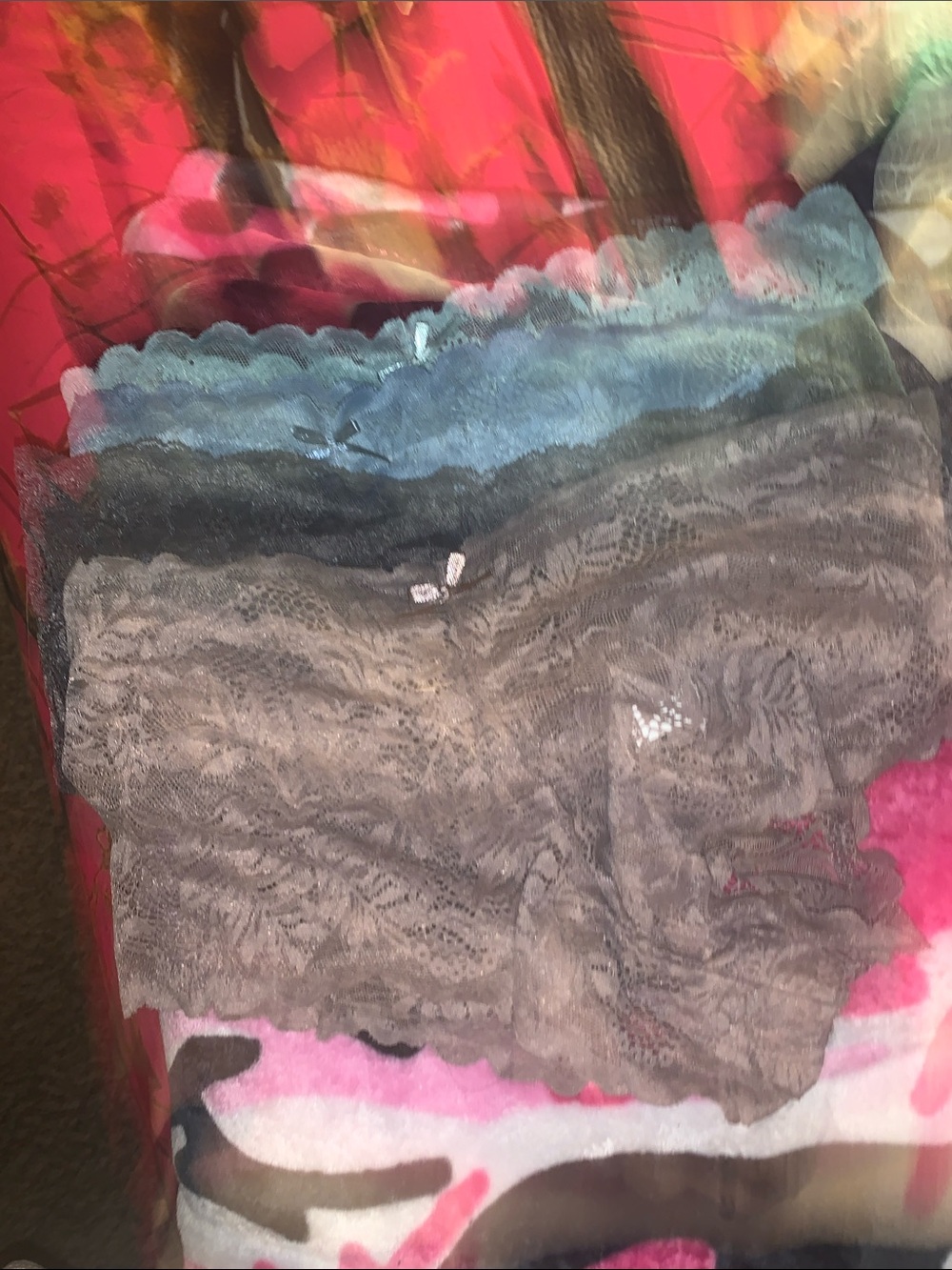 Lace Boyshort Panties - Gray